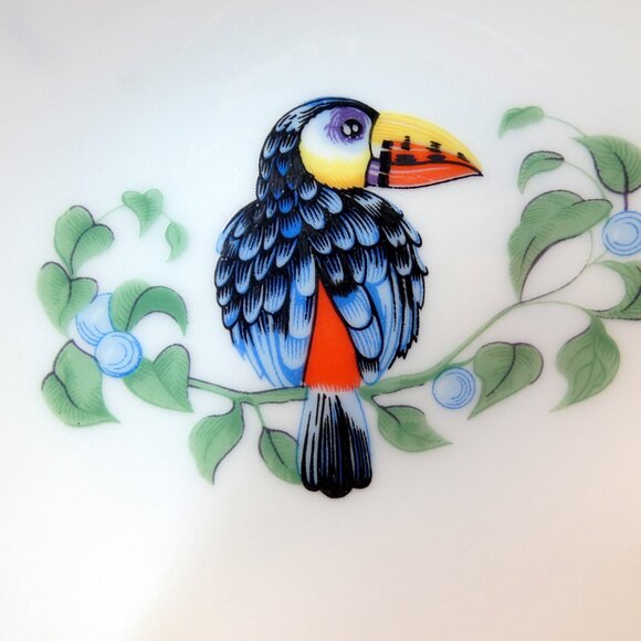 Hermes "Toucans" Soy Sauce Dish  3 Available Limoges Porcelain Tableware - Picture 3 of 7